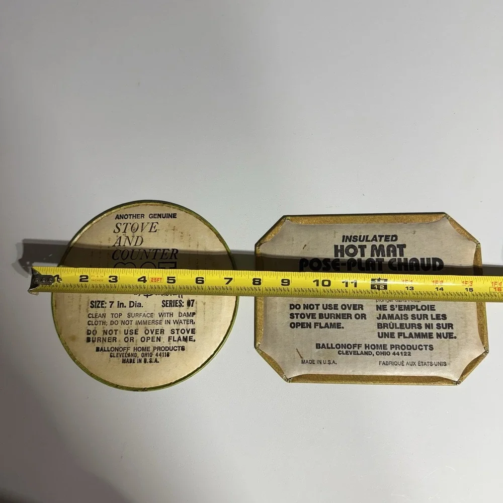 2 Ballonoff Insulated Hot Mat‎ Mom's Pie Co Apple/Col. Goodfellows Soda Vintage